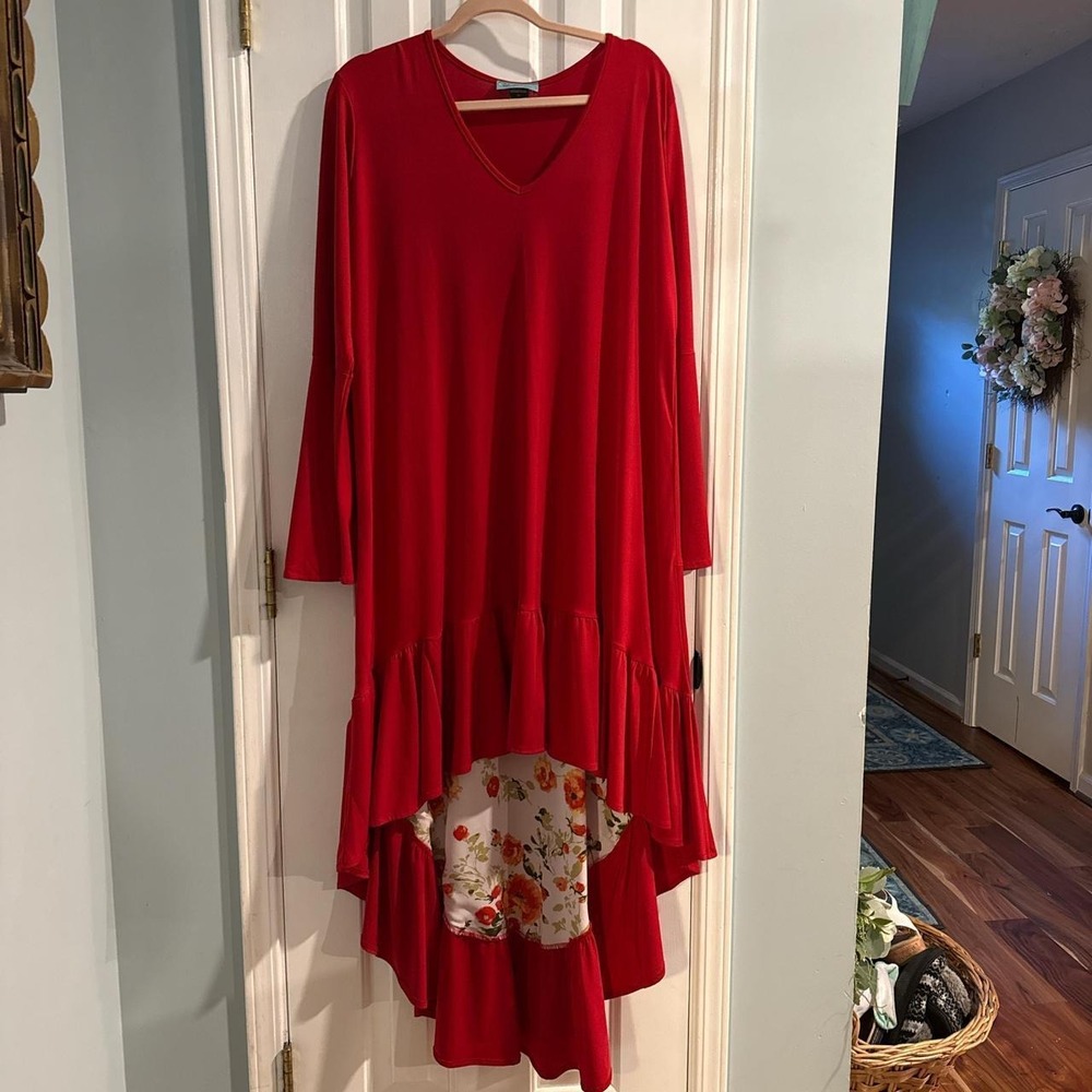 Western Boho High Low Hem Dress NWOT
